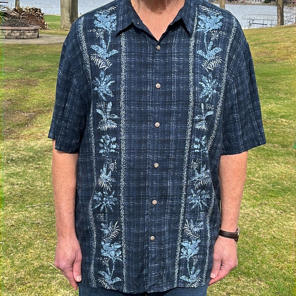 Vintage Island Shores casual tropical shirt XL